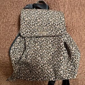 Nine West Brown and Black Leopard Print Backpack